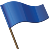 Blue Flag Clean Icon